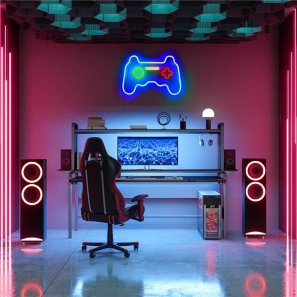 Game Pad Neon Signs for Wall Decor, Neon Lights for Teen Room Decor, Gamer Stuff - Picture 3 of 6